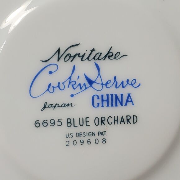 Noritake Teacup and Saucer Blue Orchard Vintage - Picture 7 of 8